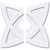 Ekena Millwork Axel Ceiling Medallion - Primed Polyurethaneurethane - CMP24CM2-05000