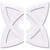 Ekena Millwork Axel Ceiling Medallion - Primed Polyurethaneurethane - CMP28CM2-06000