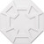 Ekena Millwork Axel Ceiling Medallion - Primed Polyurethaneurethane - CMP34LG