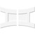 Ekena Millwork Axel Ceiling Medallion - Primed Polyurethaneurethane - CMP36X24HN2-01000