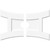 Ekena Millwork Axel Ceiling Medallion - Primed Polyurethaneurethane - CMP36X24HN2-05000
