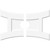 Ekena Millwork Axel Ceiling Medallion - Primed Polyurethaneurethane - CMP38X25HN2-06000