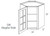 JSI Cabinetry Norwich Recessed Kitchen Cabinet - GWDC2430-VNR