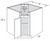 JSI Cabinetry Yarmouth Raised Kitchen Cabinet - DSB36-TILT-KYM