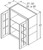 Aristokraft Cabinetry Select Series Benton Birch Wall Cabinet With Mullion Doors WMD274215B