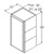 Aristokraft Cabinetry Select Series Benton Birch Wall Cabinet With Doors Prepped For Glass W243615R Hinged Right
