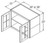 Aristokraft Cabinetry Select Series Benton Birch Wall Cabinet With Mullion Doors WMD302415B