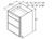 Aristokraft Cabinetry Select Series Benton Birch Three Drawer Base DB12