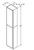Aristokraft Cabinetry Select Series Benton Birch Utility Cabinet U159612L Hinged Left