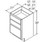 Aristokraft Cabinetry Select Series Benton Birch Vanity Three Drawer Base VDB12