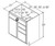 Aristokraft Cabinetry Select Series Benton Birch Vanity Door and Drawer Base VSD2735R Hinged Right