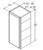 Aristokraft Cabinetry Select Series Benton Birch Paint Wall Cabinet W244215R Hinged Right