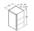 Aristokraft Cabinetry Select Series Benton Birch Paint Wall Cabinet With Doors Prepped for Glass W213015L Hinged Left