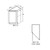 Aristokraft Cabinetry Select Series Benton Birch Paint Base End Cabinet BEC12L Hinged Left