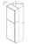Aristokraft Cabinetry Select Series Benton Birch Paint Utility Cabinet U1812R Hinged Right