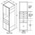 Aristokraft Cabinetry Select Series Benton Birch Paint Microwave Tall Cabinet TMW2790B