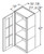 Aristokraft Cabinetry All Plywood Series Benton Birch Paint Wall Cabinet With Mullion Doors WMD2142L Hinged Left