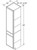Aristokraft Cabinetry All Plywood Series Benton Birch Linen Closet With Drawer LCD2418R Hinged Right