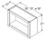 Aristokraft Cabinetry All Plywood Series Brellin PureStyle Wall Open Cabinet WOL3621