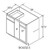 Aristokraft Cabinetry All Plywood Series Brellin Purestyle Blind Corner Base BC4232.5