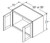Aristokraft Cabinetry All Plywood Series Brellin PureStyle Wall Cabinet with Glass WWG302115B