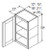 Aristokraft Cabinetry All Plywood Series Brellin PureStyle Wall Cabinet with Glass WWG1830