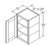 Aristokraft Cabinetry Select Series Brellin Purestyle Wall Cabinet With Mullion Doors WPG213015L Hinged Left