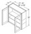 Aristokraft Cabinetry Select Series Brellin PureStyle Wall Cabinet with Glass WWG3036B