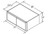 Aristokraft Cabinetry Select Series Brellin Purestyle Refrigerator Wall Cabinet RWT3714B