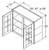 Aristokraft Cabinetry All Plywood Series Brellin Sarsaparilla PureStyle 5 Piece Wall Cabinet with Mullion Doors WMD4230
