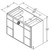 Aristokraft Cabinetry All Plywood Series Brellin Sarsaparilla PureStyle 5 Piece Vanity Double Drawer Base VDDB4235-3
