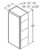 Aristokraft Cabinetry Select Series Brellin Sarsaparilla PureStyle 5 Piece Wall Cabinet W1242L Hinged Left