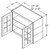 Aristokraft Cabinetry Select Series Brellin Sarsaparilla PureStyle 5 Piece Wall Cabinet With Mullion Doors WMD303015B