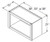 Aristokraft Cabinetry Select Series Brellin Sarsaparilla PureStyle 5 Piece Wall Open Cabinet WOL302115