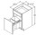 Aristokraft Cabinetry Select Series Brellin Sarsaparilla PureStyle 5 Piece Waste Basket Base BWB18