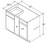Aristokraft Cabinetry Select Series Brellin Sarsaparilla PureStyle 5 Piece Blind Corner Base BC45