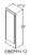 Aristokraft Cabinetry Select Series Brellin Sarsaparilla PureStyle 5 Piece Decorative End Panel DBEPFH-12R Right Side