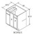 Aristokraft Cabinetry Select Series Brellin Sarsaparilla PureStyle 5 Piece Blind Corner Base BC3932.5