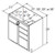 Aristokraft Cabinetry Select Series Brellin Sarsaparilla PureStyle 5 Piece Vanity Door and Drawer Base VSD3335R Hinged Right