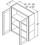Aristokraft Cabinetry All Plywood Series Brellin Sarsaparilla PureStyle Wall Cabinet With Doors Prepped for Glass WPG2442DD
