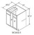 Aristokraft Cabinetry All Plywood Series Brellin Sarsaparilla PureStyle Blind Corner Base BC3632.5