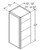 Aristokraft Cabinetry Select Series Brellin Sarsaparilla PureStyle Wall Cabinet W184215R Hinged Right