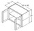 Aristokraft Cabinetry Select Series Brellin Sarsaparilla PureStyle Wall Cabinet with Doors Prepped For Glass WPG302415B