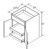 Aristokraft Cabinetry Select Series Brellin Sarsaparilla PureStyle Base Cabinets With Double Roll Tray B24DDRT-2