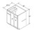 Aristokraft Cabinetry Select Series Brellin Sarsaparilla PureStyle Blind Corner Base BC39