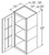 Aristokraft Cabinetry Select Series Brellin Sarsaparilla PureStyle Wall Cabinet With Mullion Doors WMD184215