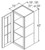 Aristokraft Cabinetry Select Series Brellin Sarsaparilla PureStyle Wall Cabinet With Mullion Doors WMD244215L