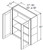 Aristokraft Cabinetry All Plywood Series Decatur Purestyle Wall Cabinet with Doors Prepped For Glass WPG3642B
