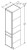 Aristokraft Cabinetry All Plywood Series Decatur Purestyle Linen Closet with Drawer LCD24R Hinged Right
