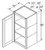 Aristokraft Cabinetry Select Series Decatur Purestyle Wall Cabinet with Glass WWG183615